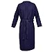 Produktbild HOMELEVEL Pique Bademantel Reisebademantel 100% Baumwolle S - 6 XL Damen und Herren Übergrößen Morgenmantel Kimono Saunamantel Reise Morgenrock Piquee Waffelpique Frauen Männer (4XL, Navyblau)