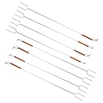 Bruzzzler Grillspieße, extra lange Spieße für Lagerfeuer oder Grillschale, 100 cm lang, 8er-Set