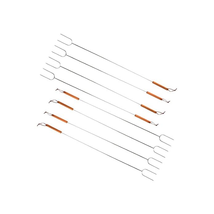 Bruzzzler Grillspiee Extra Lange Spiee Fr Lagerfeuer Oder Grillschale 100 Cm Lang 8er Set