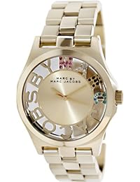 Marc Jacobs MBM3263 - Reloj con correa de piel para mujer, color dorado / gris