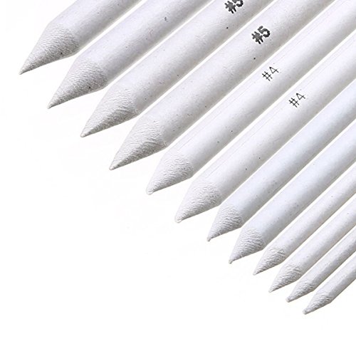12 x Papierwischer Mischen Stump Tortillon Skizzieren Kunst Zeichnung Stifte - 4