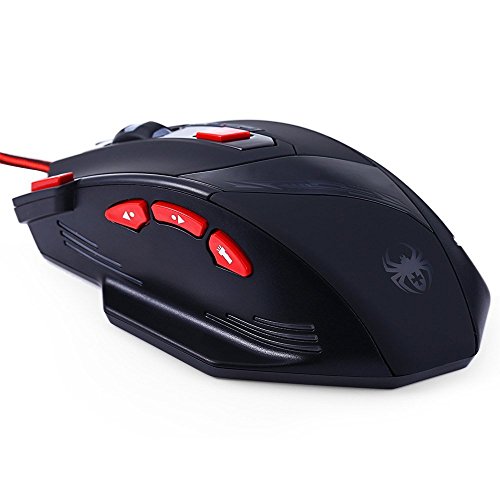 Zelotes 9200 DPI Rat  n Gaming   8 botones dise  o  ajuste de peso Set  6 LED colores cambiantes  alta precisi  n Wired Mouse rat  n para gamer pc mac