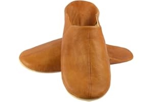 Gartiam – Babouche 100% cuir solide et confortable pour homme et femme pour maison ou extérieur – Traditionnel fabriqué à la main – Différentes couleurs
