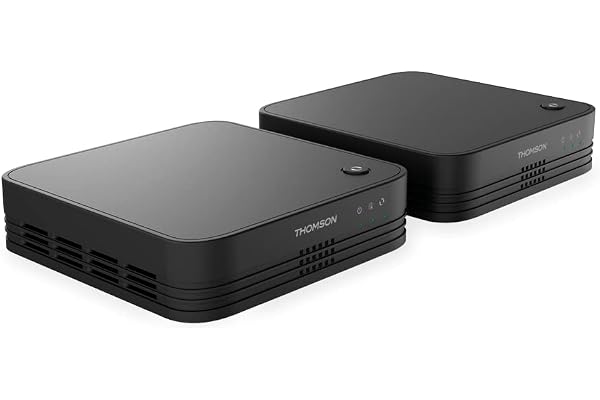 Thomson Amplificateur Wi-Fi Mesh 1200, Kit Maison Avec 2 Extenseurs, Points d'Accès, Répéteur 1200 Mbit/s, Couverture Jusqu'à 200 m², 3 Ports Ethernet, THM1200KIT
