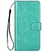 Produktbild Dclbo Hülle für Xiaomi Redmi Note 7, Handyhülle Case PU Leder Hülle Tasche Flip Lederhülle Brieftasche Kartenfach Klapphülle Handytasche Schale Schutzhülle für Xiaomi Redmi Note 7-Grün