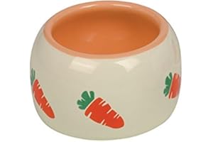 Nobby Carotte Mangeoire en Terre Cuite pour Rongeur Beige Diamètre 12 cm 250 ml