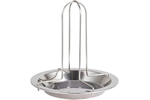 GDFNMOGO Estante para asar pollo,Soporte vertical para asador con cuenco,Estante plegable de acero inoxidable para asar pollo asador de pato para horno, asador vertical de aves de corral