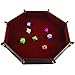 Produktbild SIQUK Würfelteller Burgund Velvet Rolling Dice Tray Faltender Octagon PU Leder Würfelhalter für Dungeons und Dragons RPG Dice Gaming D & D und andere Tischspiele