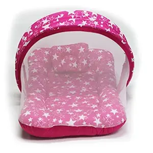Kradyl Kroft Bassinet Style Mosquito Net Bedding for Infants - Pink Star
