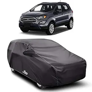 Selling Hub Presents Quality Water Resistant Car Cover for Ford Ecosport with Triple Stitched Fully Elastic Ultra Surface Body Protection (Gray with Mirror Pocket)