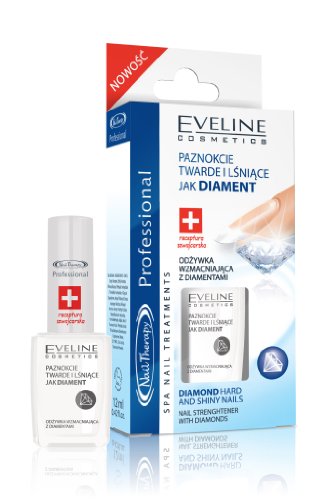 Eveline Cosmetics - Nail Treatment for Weak Nails - "Diamond Hard & Shiny Nails - Nail Strengther with Diamonds"