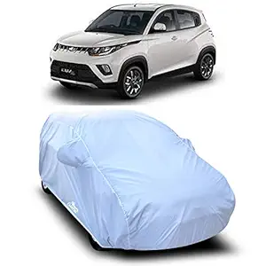 ROYALS CHOICE Water Resistant Car Cover for Mahindra KUV 100 (Silver with Mirror Pocket)