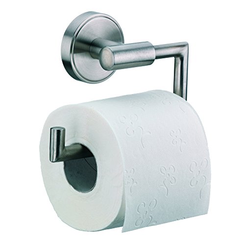 Kela 21582, WC-Papierhalter für Wandbefestigung, 1 Rolle, Edelstahl 18/10, Marbea, 11cm, Silber Matt