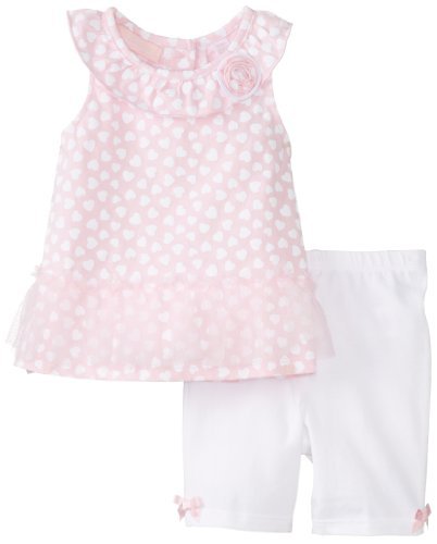 Kids Headquarters Baby-Girls Infant Top with White Bermuda Shorts, Pink, 24 Months Color: Pink Size: 24 Months