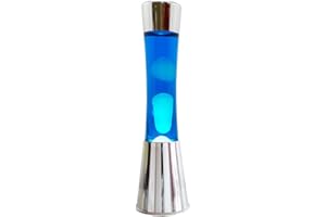 I-TOTAL - Lampe à Lave Magma/Lampe à Lave (Bleu/Blanc Silver)
