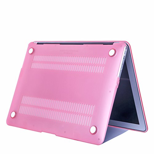 MacBook White 13 Inch Hülle, DWaybox Frosted Rubberized Ultra Slim Hard Shell Hülle Schutzhülle für MacBook White 13-Inch A1342 / 207 / 516 (Light Pink) - 3