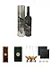 Produktbild Arran Machrie Moor - CASK - Silber Tube (58,4%) Peated Single Malt Whisky 0,7 Liter + BrickHouse Streichhölzer + Craftsman's Bench Zigarrencutter + The Glencairn Glass Whisky Glas Stölzle 2 Stück + Schiefer Glasuntersetzer eckig ca. 9,5 cm Ø 2 Stück