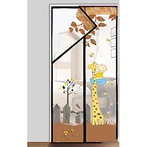 liangh Magnetic Screen Door with 32 Magnets,Heavy Duty Mesh Curtain,Dogs Pets Friendly Door Screen,Fits Doors Up to 120220cm,95210-Brown