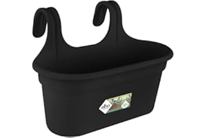 Elho Green Basics Easy Hanger L 35 - pour l'intérieur et l'extérieur - Diamètre : 36 x 26 cm - Noir/Noir