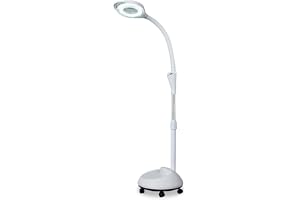 Professionell Medicinsk LED Skugglös Undersökningslampa, 8X Förstoring, Höjdjusterbar 30‑80 cm, 360° Roterbar, Mobil Kirurgilampa för Klinik, Tandläkare, Gynekologi, Skönhetssalong & Spa