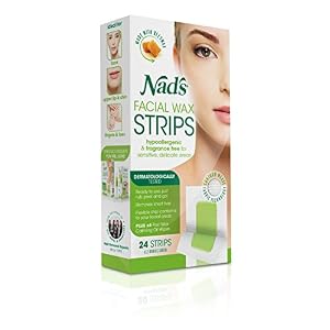 Nad's Hypoallergenic Facial Wax Strips, 24 strips (Pack of 2) - Image 5