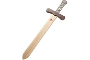 Juguetutto - Espada Caballero Medieval Cruzadas - Juguete de Madera (Marrón)