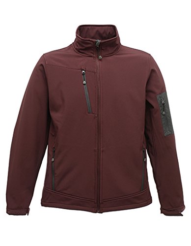 Regatta Standout Mens Arcola 3 Layer Waterproof And Breathable Softshell Jacket (XXXL) (Dark Burgundy/Seal Grey)