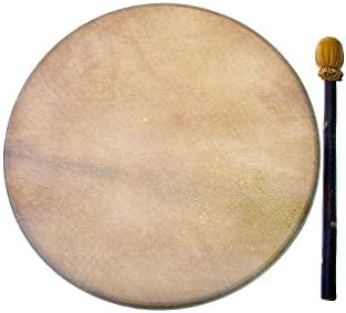Native American Indian North West Native Indian Lakota 18" Natural Deer Skin Drum