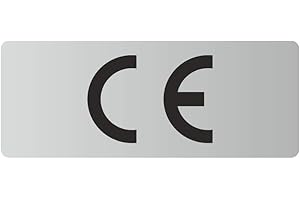 SIMHOA CE Aufkleber PE-Folie - 20x8 mm - silber (100)