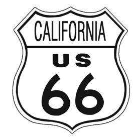 Decoworld Route 66 California targa placca metallo piatto Nuovo 28x28cm VS360