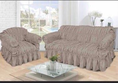 Amazing Multi Colors Jacquard Sofa Cover Available in 1 , 2 , 3 Seater Sofa Slip Cover, Alternate to Sofa Throw For Luxury Home Decor (1 Seater Sofa, Beige)