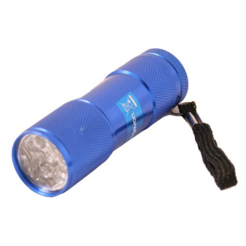 Kingavon Taschenlampe, Aluminium, 9 LED-Leuchtmittel, Blau