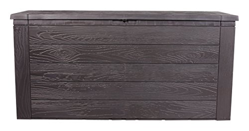 Vanage Aufbewahrunsgboxen Auflagen / Kissen / Aufbewahrungsbox WOODY, circa 120 x 45 x 60 cm, anthrazit-braun