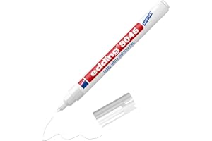 edding 8046 Ready White Industry Pen permanent ogenomskinlig vattentät ogenomskinlig 1,0–3,0 mm linjetjocklek markör för handskrivning