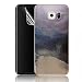 Produktbild TPU Silikon Schutzhülle Aquarell Tasche Sunroyal Handyhülle durchsichtig für Samsung Galaxy S6 SM-G920F Ultra Dünn Flex Hülle stoßdämpfende kristallklar Leichte Anti-scratch Case Weichem Schutz Etui mit TPU Gel Dauerhaft Schön Tasche malerei muster schale Cover rutschfest kratzfest Backcover Tinte 1x Screen Protector