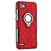 Produktbild ibasenice Slim Fit Telefon Fall Ring Halter Magnet Rutschfeste Vollschutz Anti-Scratch Stoßfest Telefon Fall Telefonabdeckung für LG Q6 (Rot)