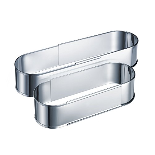 Westmark ausziehbare Backform, 27 bis 40 cm, Oval, Rostfreier Edelstahl, Silber, 31352260