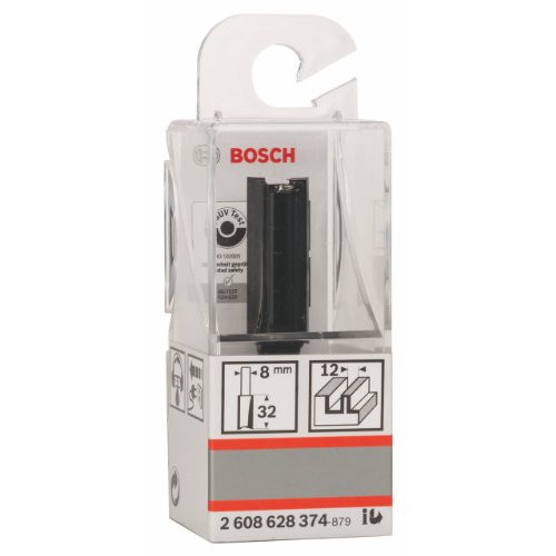Bosch Zubehör 2 608 628 374 Nutfräser 8 mm, D1 12 mm, L 32 mm, G 62 mm - 3