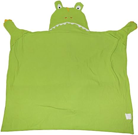 Cuddle Buddy Childrens/Kids Hooded Animal Character Fleece Blanket Robe (80cm x 90cm) (Crocodile)