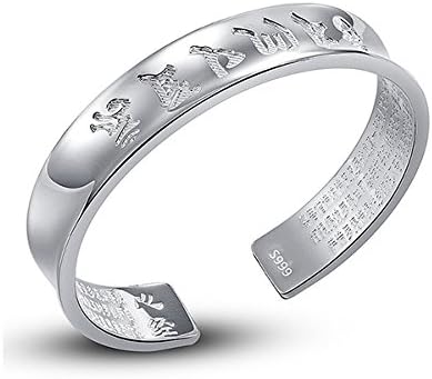 Glamorousky Buddhist Believers Six Words Truth Through The Bracelet (24357)