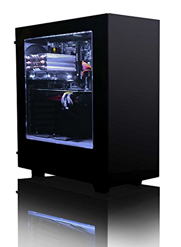 VIBOX Perseus Komplett-PC Paket 5 Gaming PC – 4,1GHz Intel i5 Quad Core CPU, GTX 1080, leistungsfähig, Desktop Gamer Computer mit Spielgutschein, 22″ HD Monitor, Gamer Tastatur & Mouse, Windows 10, Weiß Innenbeleuchtung, lebenslange Garantie* (3,5GHz (4,1GHz Turbo) Superschneller Intel i5 7600 Kabylake Quad 4-Core Prozessor CPU, Nvidia GeForce GTX 1080 8GB Grafikkarte, 16GB Team 2133MHz DDR4 RAM, 3TB Festplatte, Raijintek CPU Kühler, 600W 85+ Netzteil, NZXT Gehäuse, B250 Mainboard) - 4