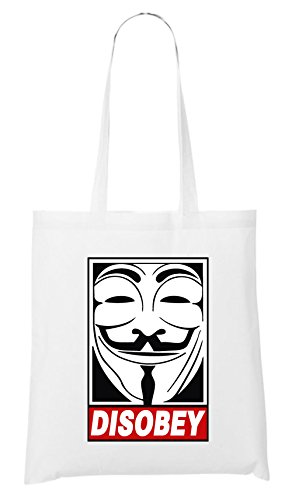 Preisvergleich Produktbild Anonymous Disobey Bag White Certified Freak