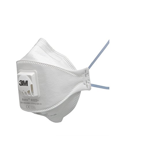 3M 9322 mácara de protección - máscaras de protección (FFP2, Color blanco)