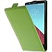 Produktbild PhoneNatic Kunst-Lederhülle für LG G4 Flip-Case grün Tasche G4 Hülle + 2 Schutzfolien