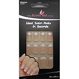 Bling Art False Nails Französisch Maniküre Weiß Manicurette 24 Medium Tipps UK - 7