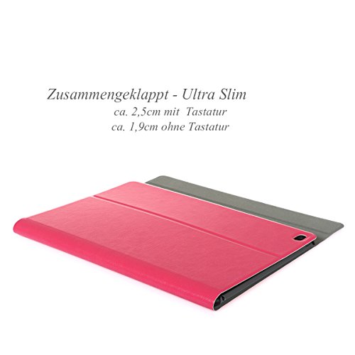 iPad 2 3 4 Deutsche Bluetooth Tastatur,CoastaCloud Ultra-Thin QWERTZ Deutsche Bluetooth Tastatur Keyboard Case für Apple iPad 2 (A1395 A1396 A1397) ; iPad 3 (A1416 A1430 A1403); iPad 4 (A1458 A1459 A1460)Rosa - 6