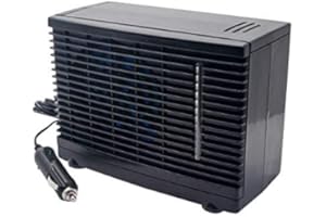 Baceyong Mini aire acondicionado de 12 V, portátil, ajustable, enfriador de agua de refrigeración, evaporativo, agua, hielo, evaporativo para el hogar y el coche
