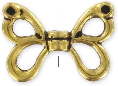 Butterly wings 15mm Old gold tone x1