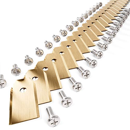 Plemont Cuchillas Husqvarna Automower de Titanio [Set de 30 Piezas] - Cuchillas universales de Repuesto para Robot cortacésped Husqvarna ® y Gardena ® - Cuchillas de Repuesto