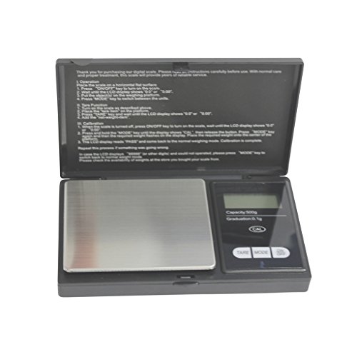 Accurate Weight Schwarz Signature Serie digitale Miniatur-Waage, bis 500g in 0.1 Gramm-Einheiten By KurtzyTM